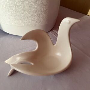Chic Cream Ceramic Bird Figurine